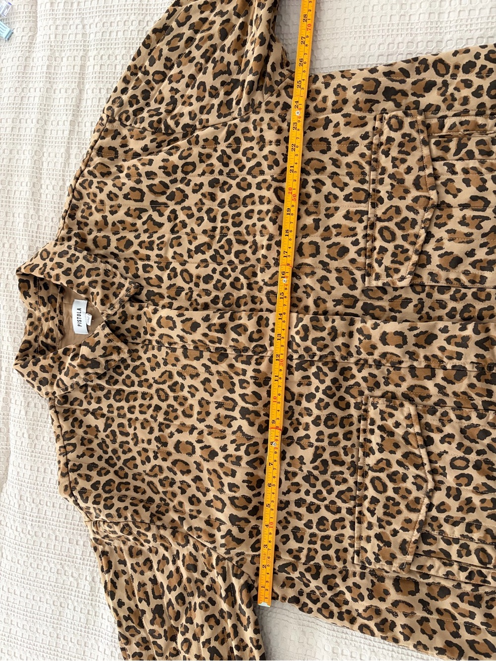 Pistola Cecile Quilted Feline Leopard Print Jacket L Boho Chic Fall Fashion - Picture 10 of 13